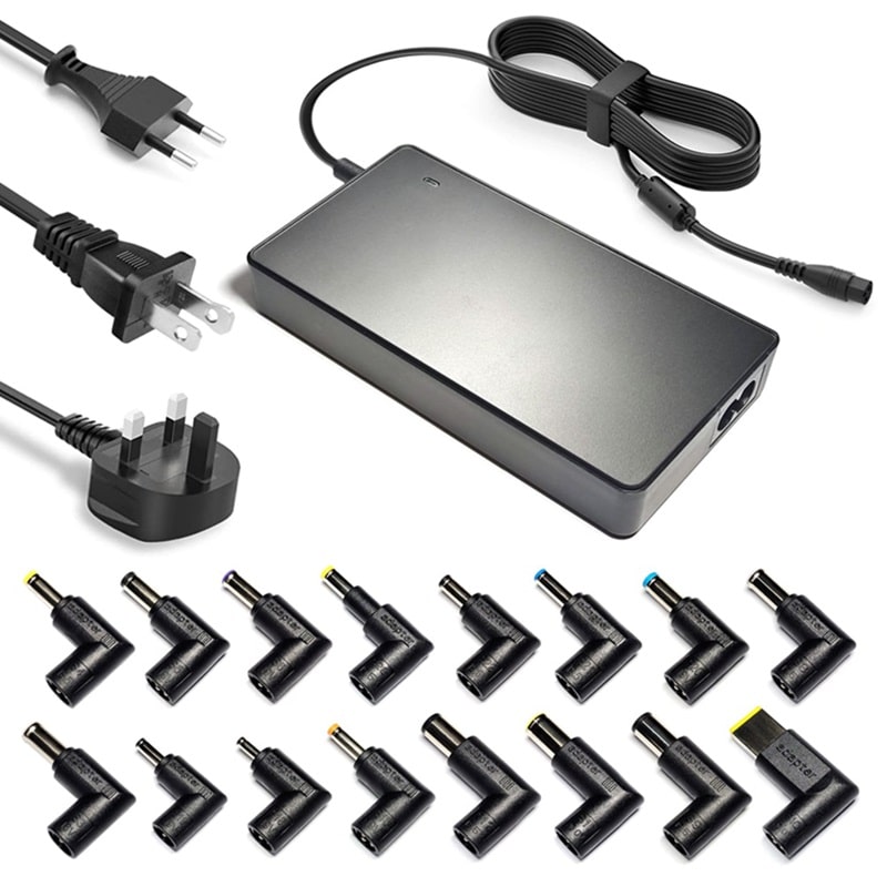 90W Universal Laptop Charger slim size with 16 dc tips and usb 5v 2a for Smartphones speakers tablets